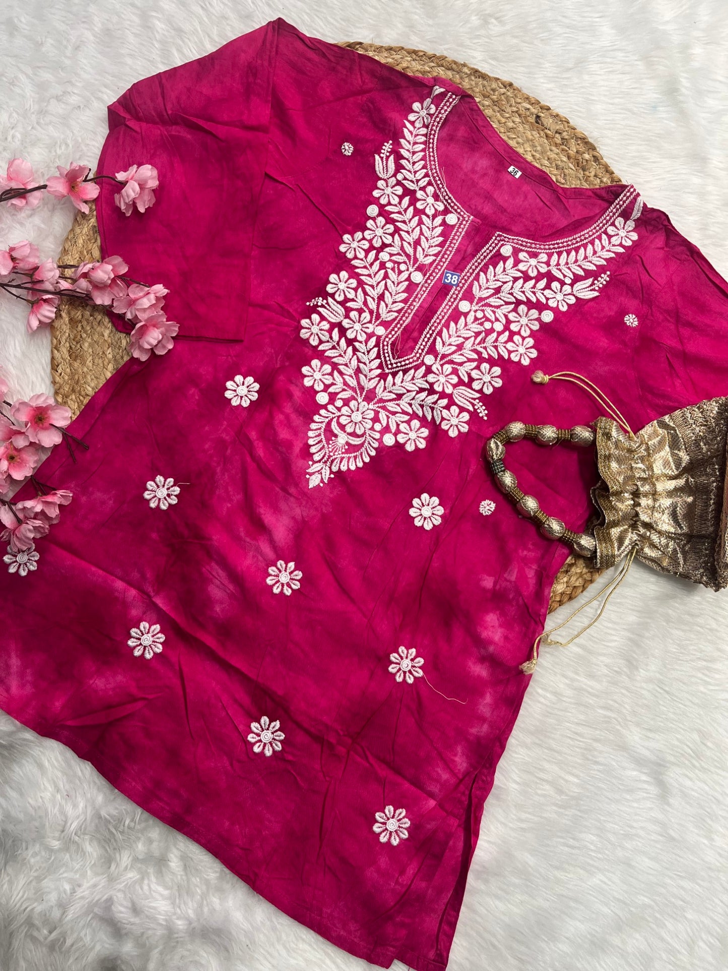 Zabia rayon short kurti
