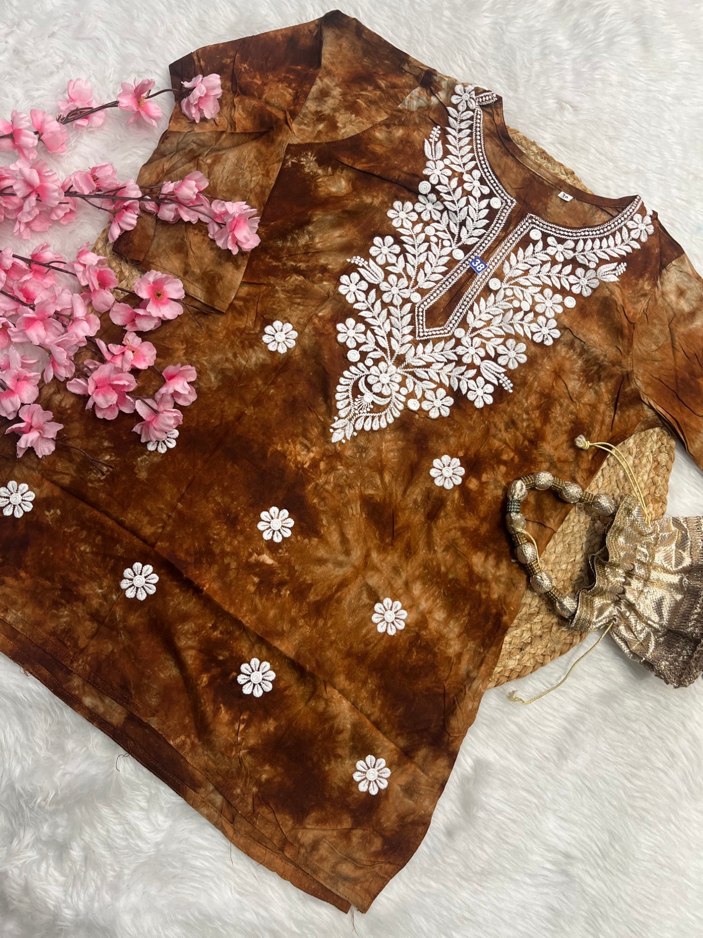 Zabia rayon short kurti
