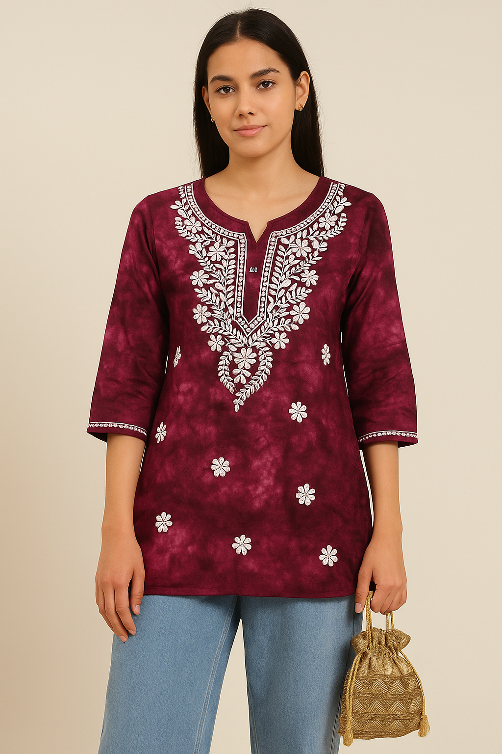 Zabia rayon short kurti