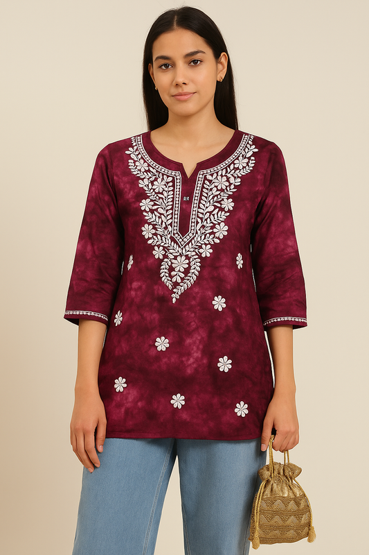 Zabia rayon short kurti