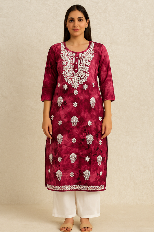 Aaina Rayon Tye Dye Long Kurti