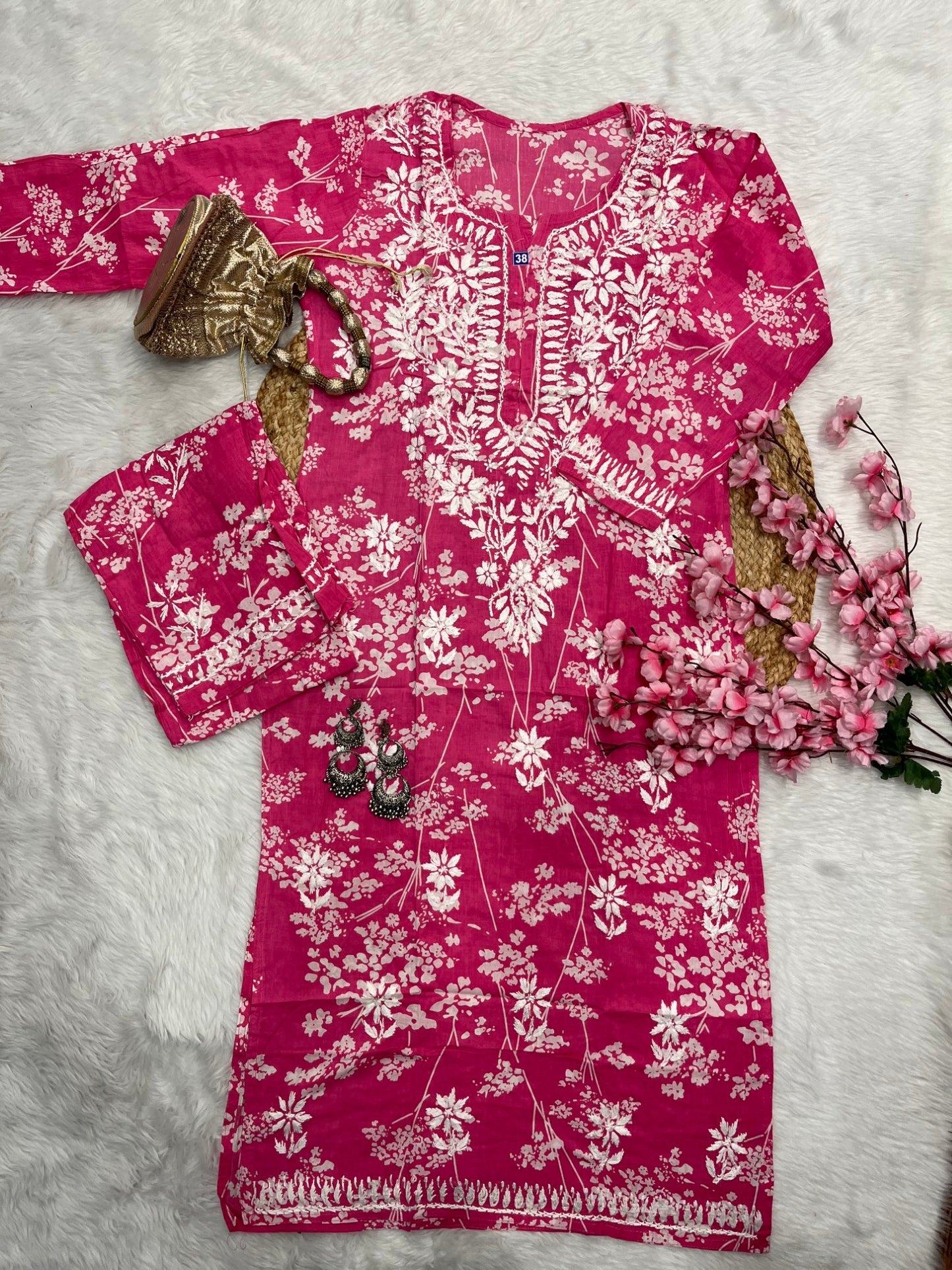 Raiba mul mul cotton kurta pant set