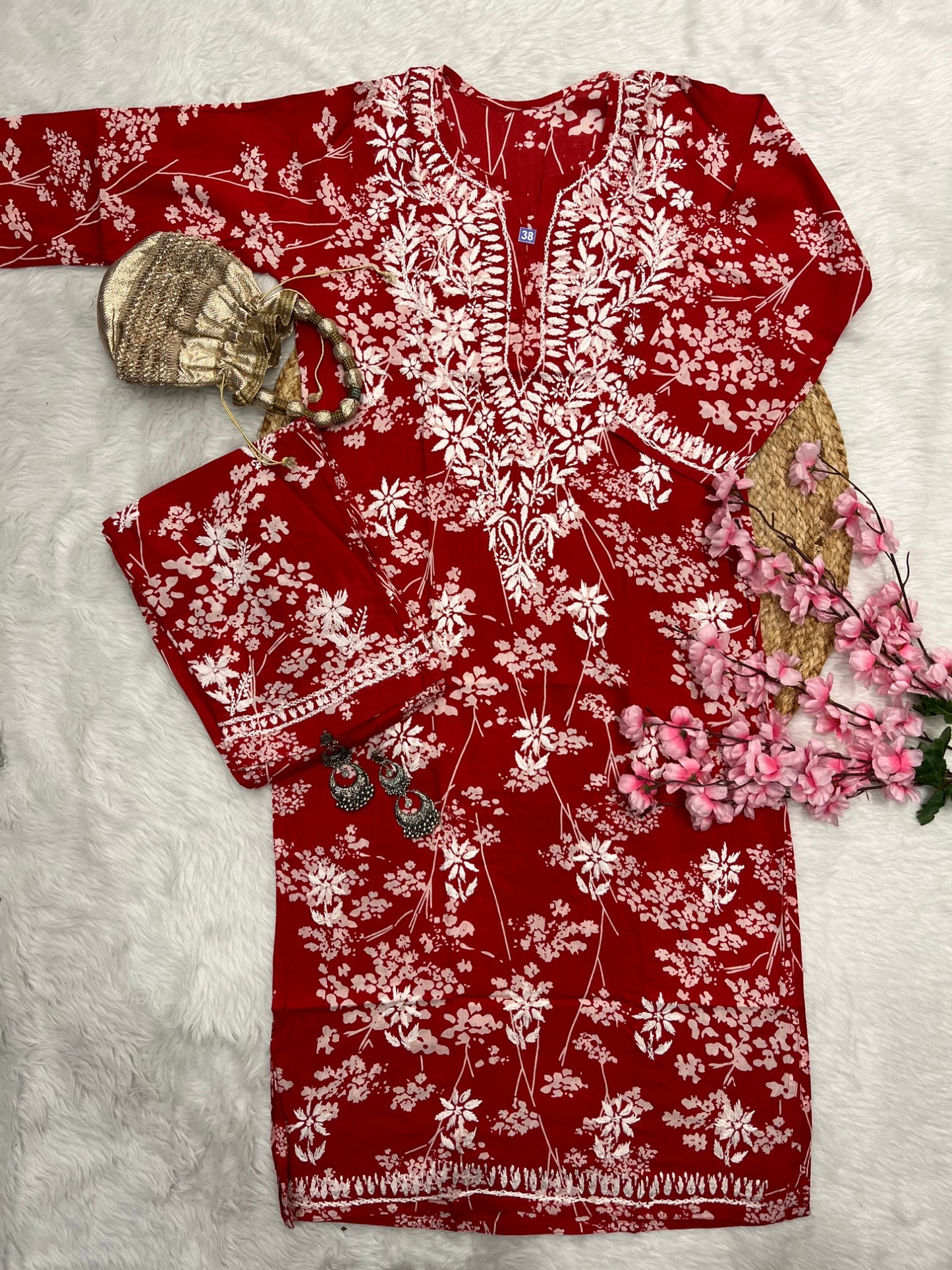 Raiba mul mul cotton kurta pant set