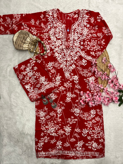 Raiba mul mul cotton kurta pant set
