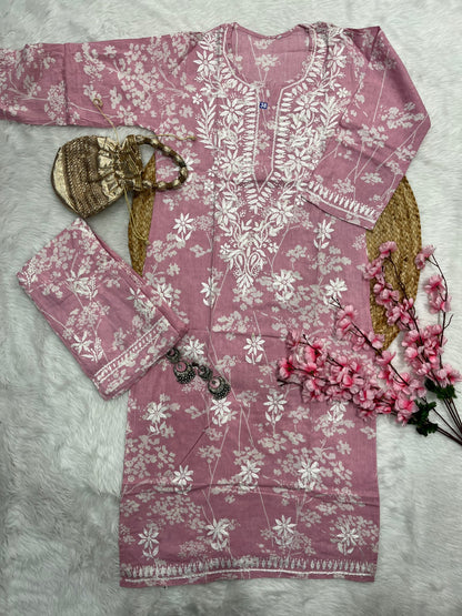 Raiba mul mul cotton kurta pant set