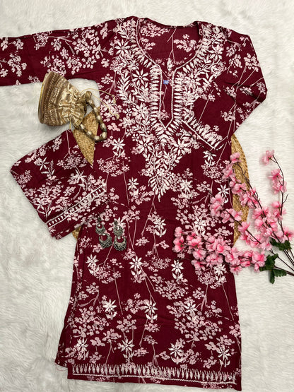 Raiba mul mul cotton kurta pant set