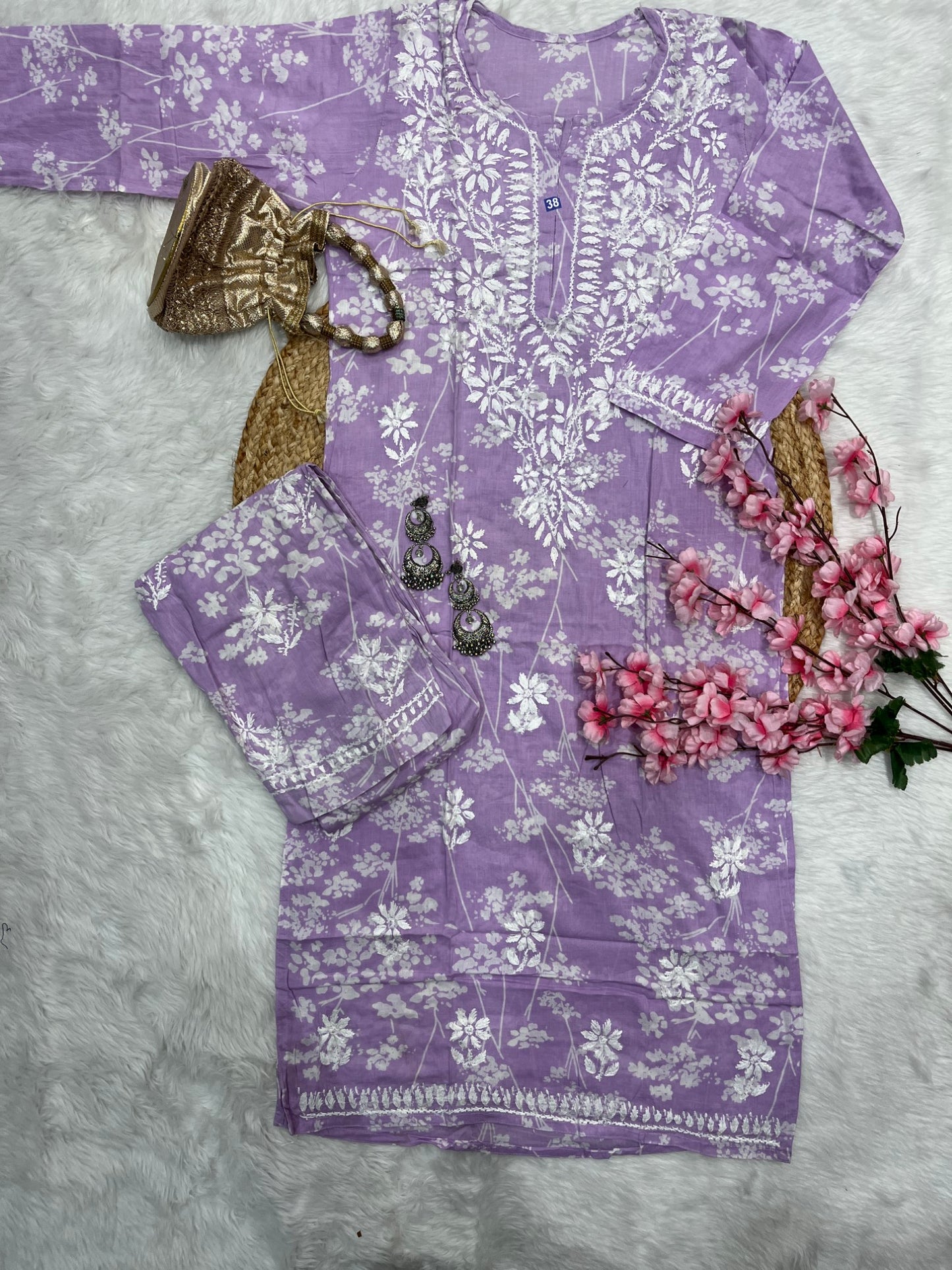 Raiba mul mul cotton kurta pant set