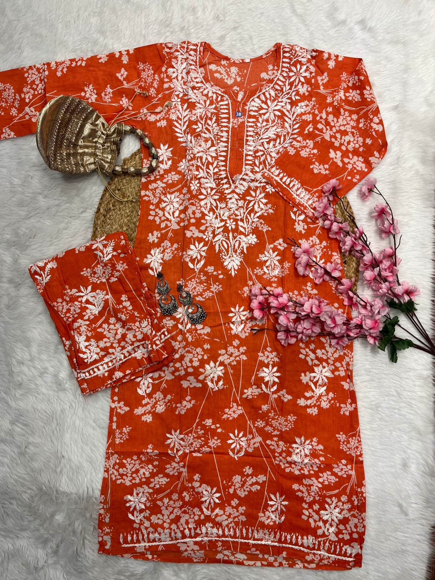Raiba mul mul cotton kurta pant set