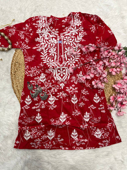 Raaz mul mul cotton short kurtis