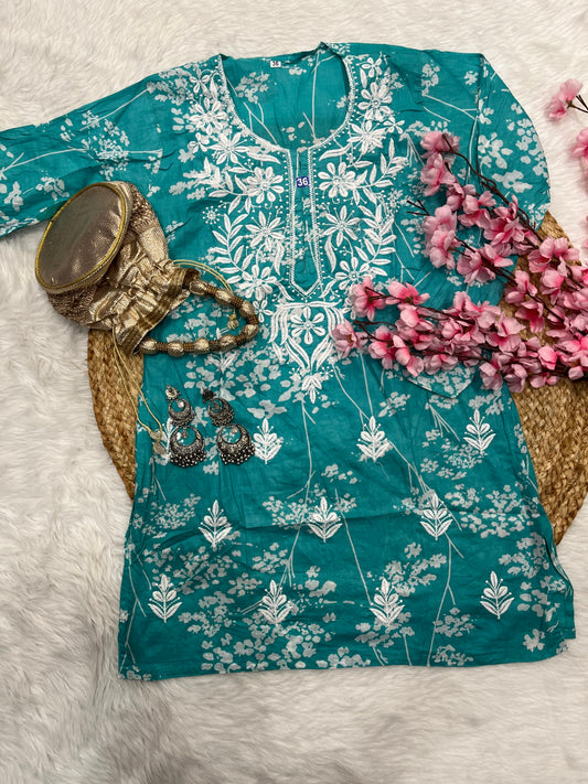Raaz mul mul cotton short kurtis