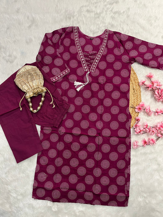 Cotton pant set