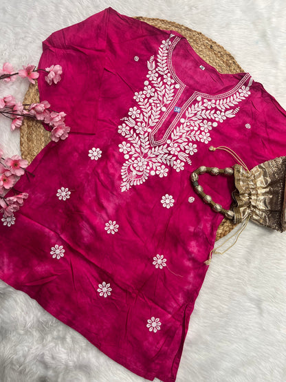 Zabia rayon short kurti