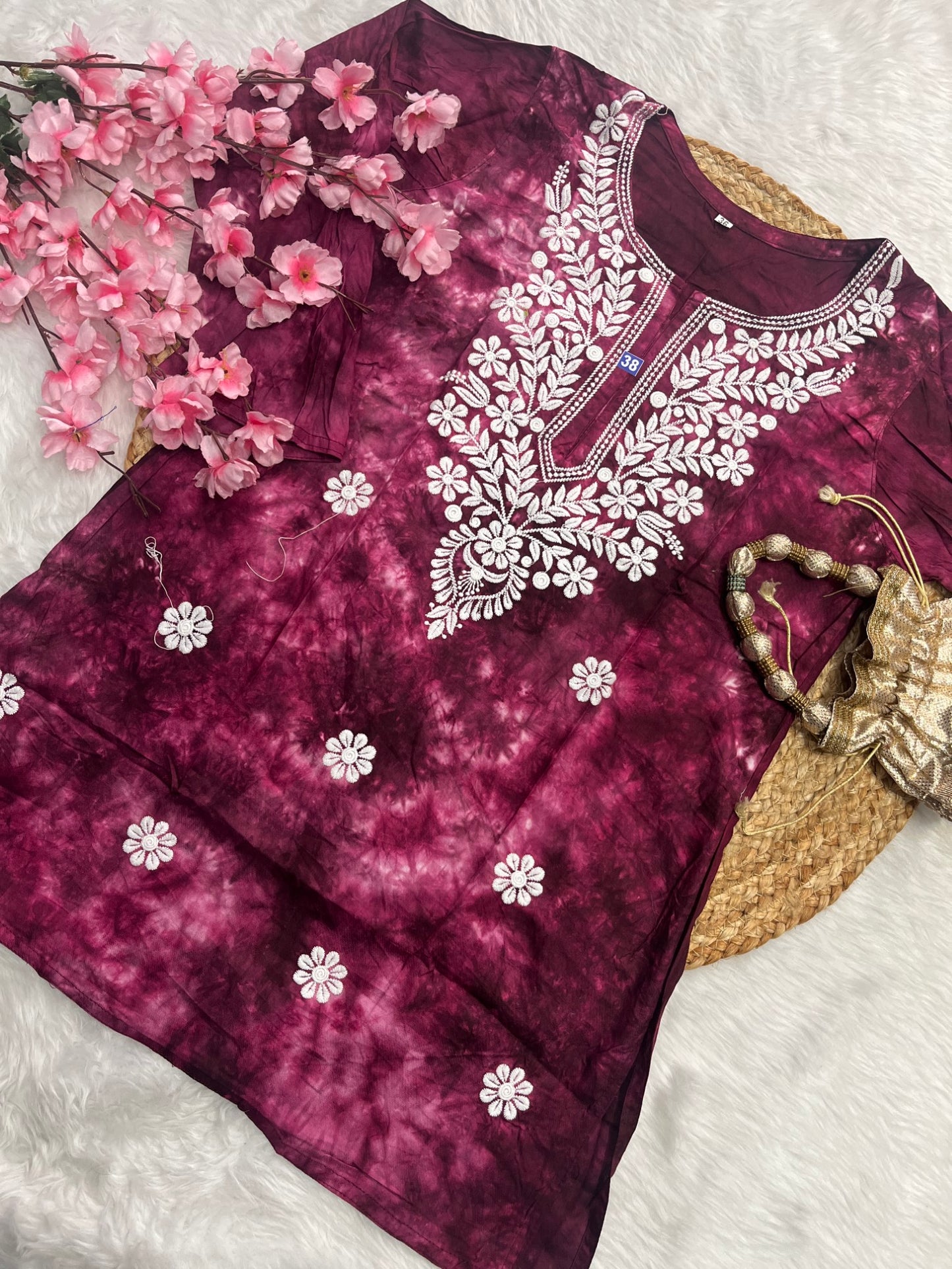 Zabia rayon short kurti