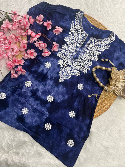 Zabia rayon short kurti