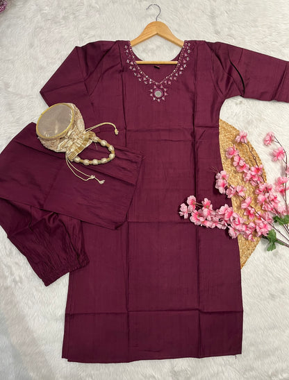 Chanderi co ord set