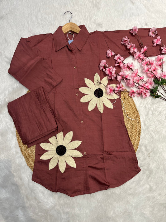 Patchwork Chanderi co ord set