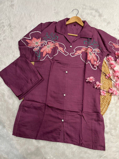 Chanderi co ord set