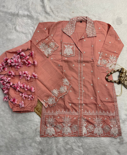 Chanderi co ord set