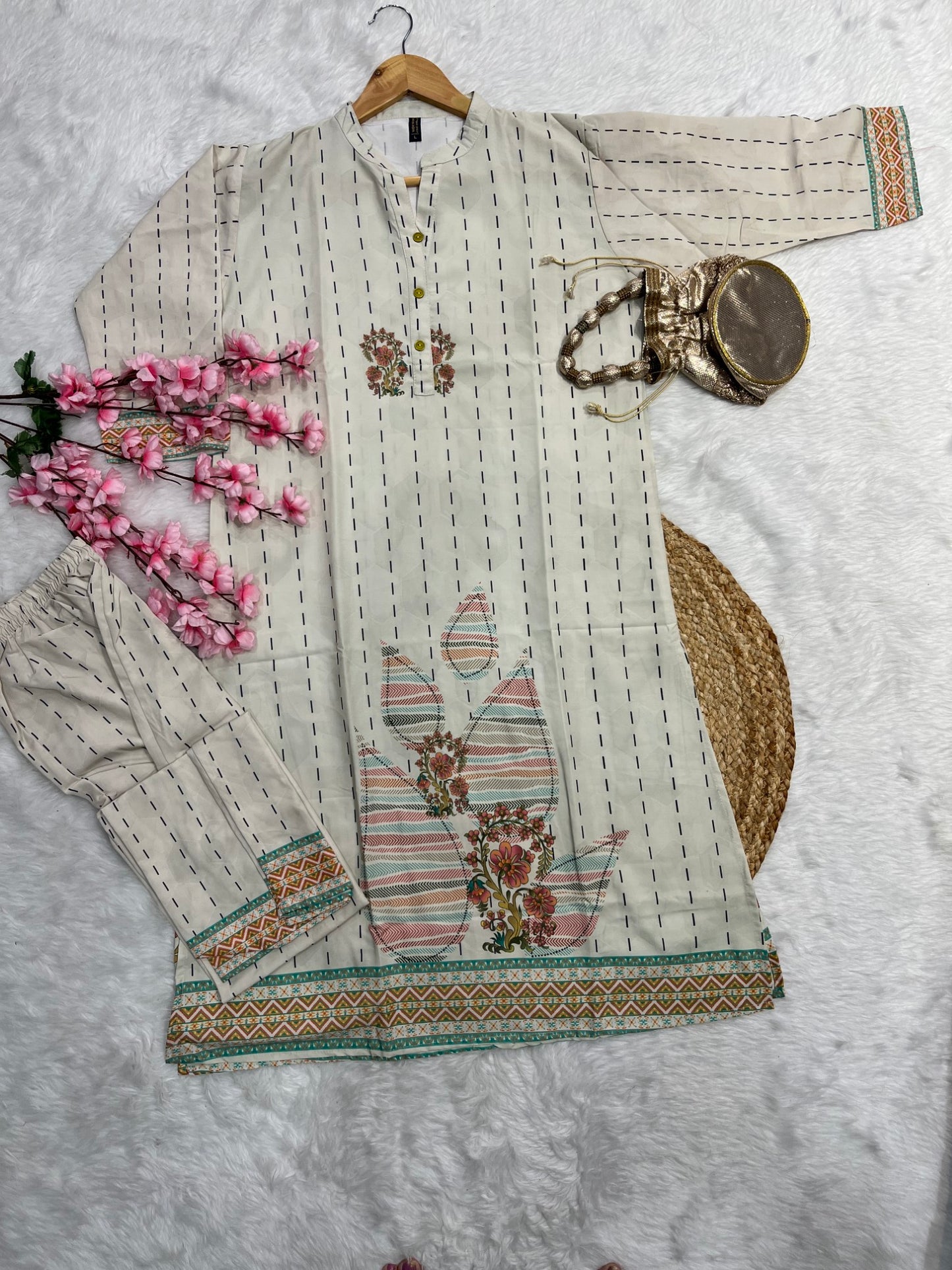 Digital print kurta pant set