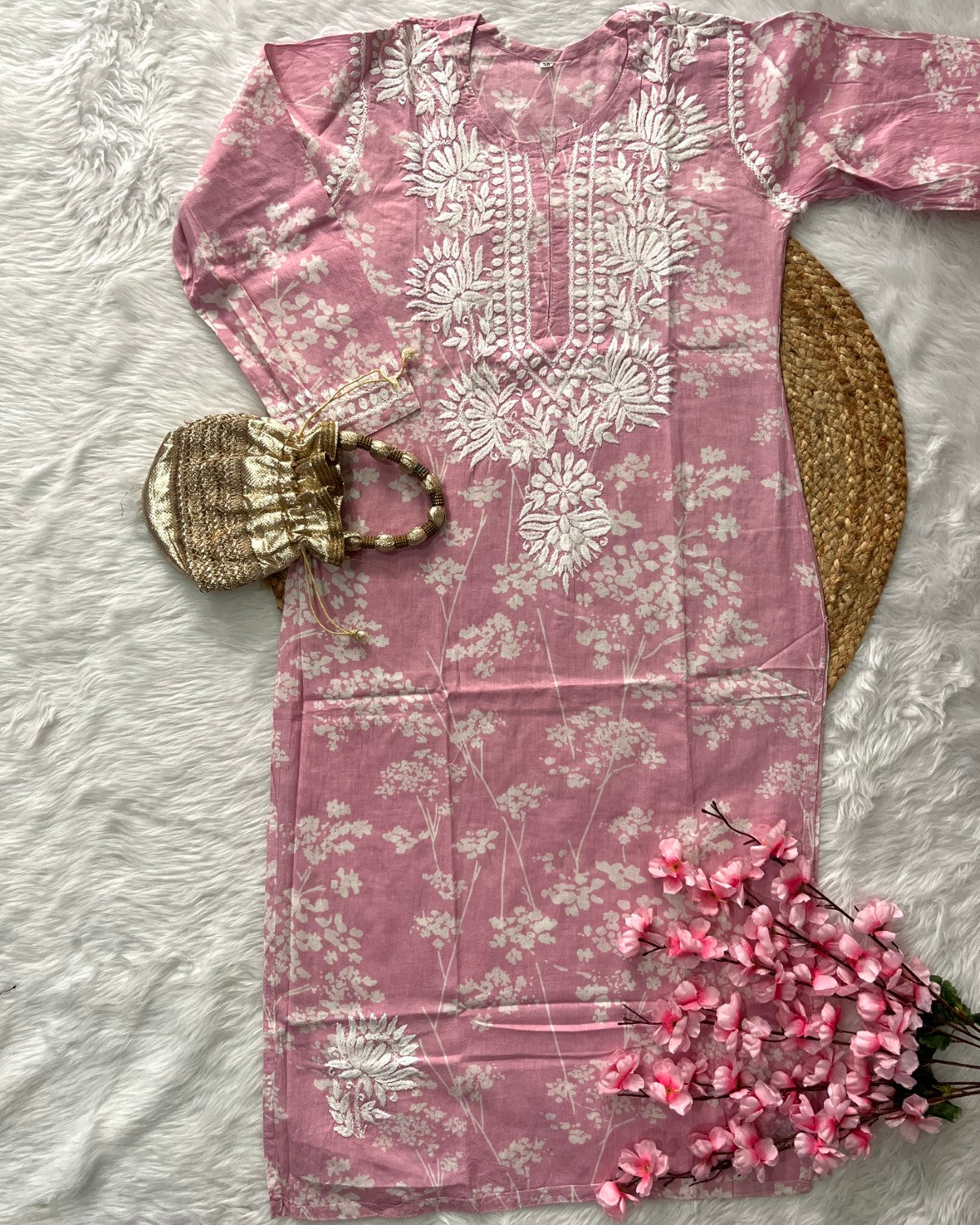 Bahaar Mul mul Cotton Small Patti Design