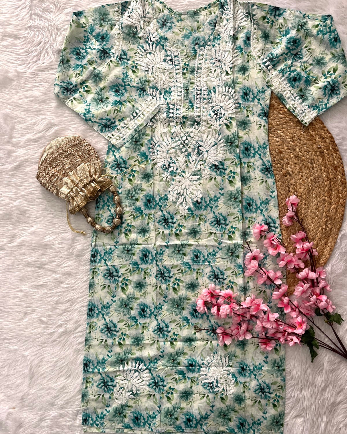 Amal Mul mul Cotton Sunflower Design