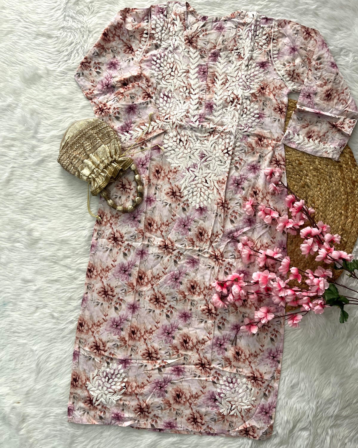 Amal Mul mul Cotton Sunflower Design