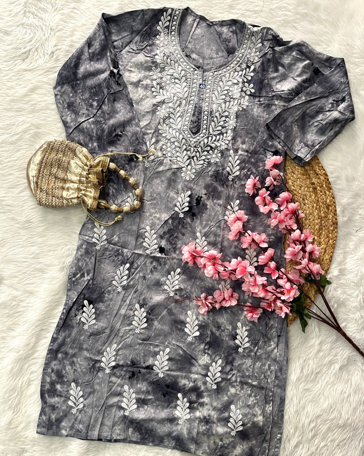 Aaina Rayon Tye Dye Long Kurti