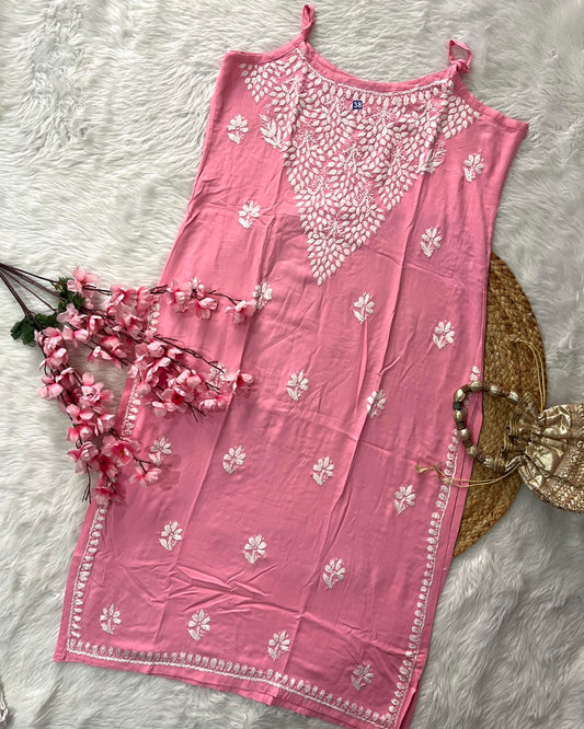 Aaban Rayon Noodle Strap Centre Tree Design