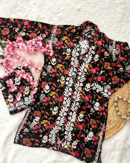 Aafia Rayon Printed Co-ord Set