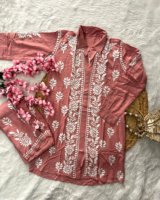 Taalim Modal Handwork Co-ord set